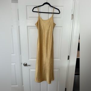 Brand Double Zero Midi Gold Dress (Size M)